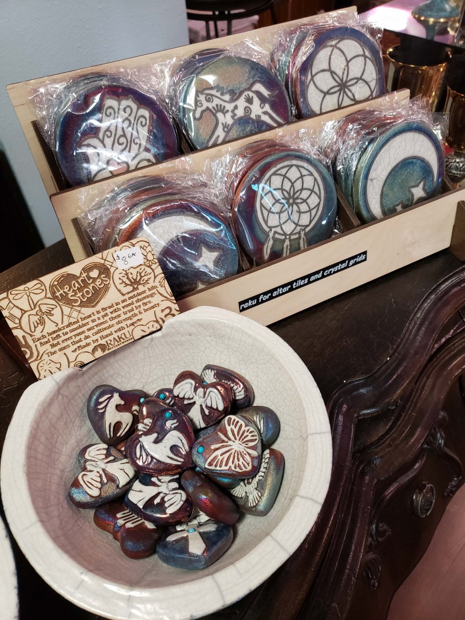 Raku Pottery Coasters & Hearts 20220205_132337.jpg